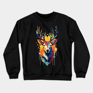 Fantastic colorful deer Crewneck Sweatshirt